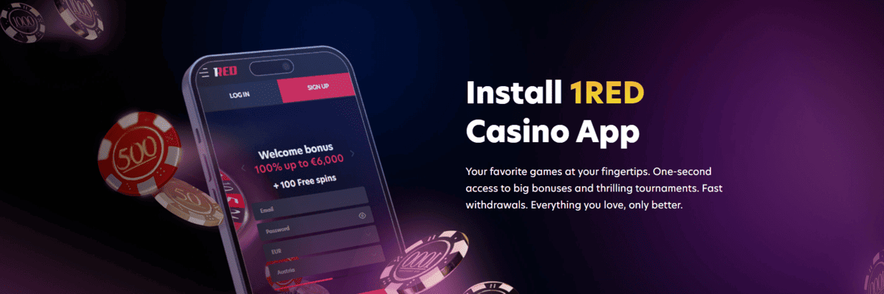 1Red Casino Mobile App